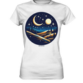 Winterliche Ruhe – Haus im Mondschein - Ladies Premium Shirt Bright Lights Arts