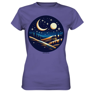 Winterliche Ruhe – Haus im Mondschein - Ladies Premium Shirt Bright Lights Arts