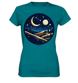 Winterliche Ruhe – Haus im Mondschein - Ladies Premium Shirt Bright Lights Arts