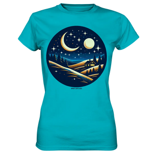 Winterliche Ruhe – Haus im Mondschein - Ladies Premium Shirt Bright Lights Arts