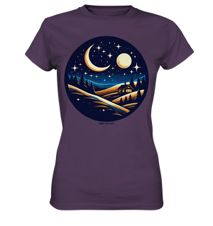 Winterliche Ruhe – Haus im Mondschein - Ladies Premium Shirt Bright Lights Arts