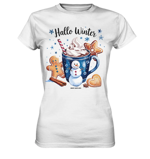 Winterliche Schokoladentasse mit Lebkuchenzauber - Ladies Premium Shirt Bright Lights Arts