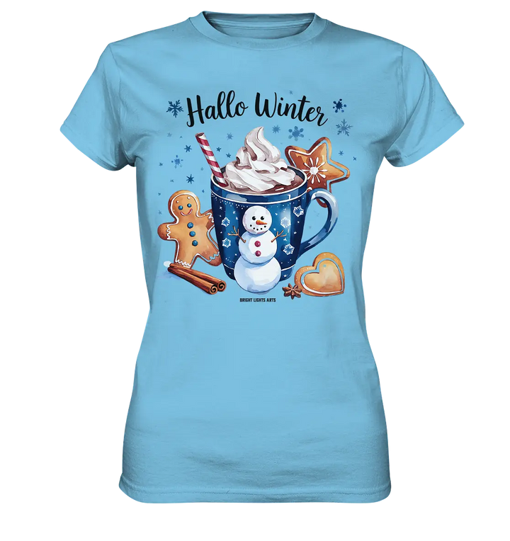 Winterliche Schokoladentasse mit Lebkuchenzauber - Ladies Premium Shirt Bright Lights Arts