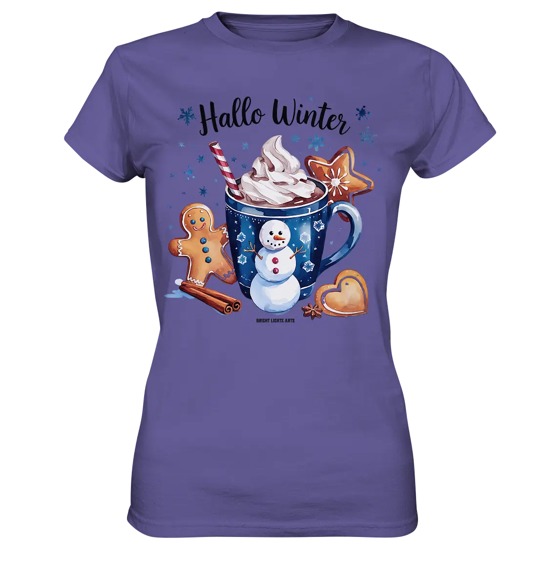Winterliche Schokoladentasse mit Lebkuchenzauber - Ladies Premium Shirt Bright Lights Arts