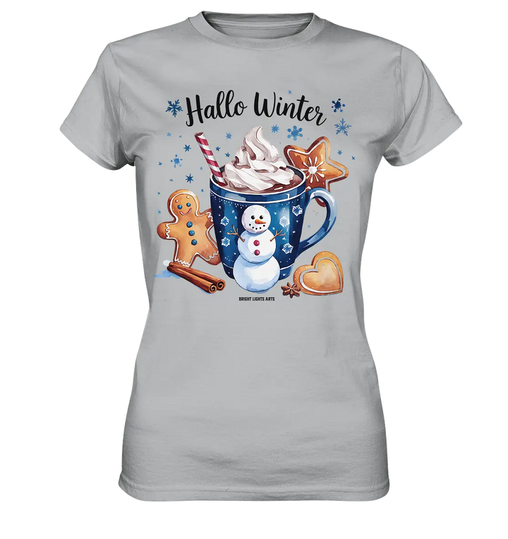 Winterliche Schokoladentasse mit Lebkuchenzauber - Ladies Premium Shirt Bright Lights Arts