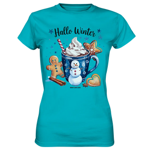 Winterliche Schokoladentasse mit Lebkuchenzauber - Ladies Premium Shirt Bright Lights Arts