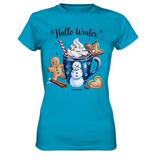 Winterliche Schokoladentasse mit Lebkuchenzauber - Ladies Premium Shirt Bright Lights Arts