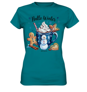 Winterliche Schokoladentasse mit Lebkuchenzauber - Ladies Premium Shirt Bright Lights Arts