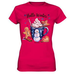 Winterliche Schokoladentasse mit Lebkuchenzauber - Ladies Premium Shirt Bright Lights Arts