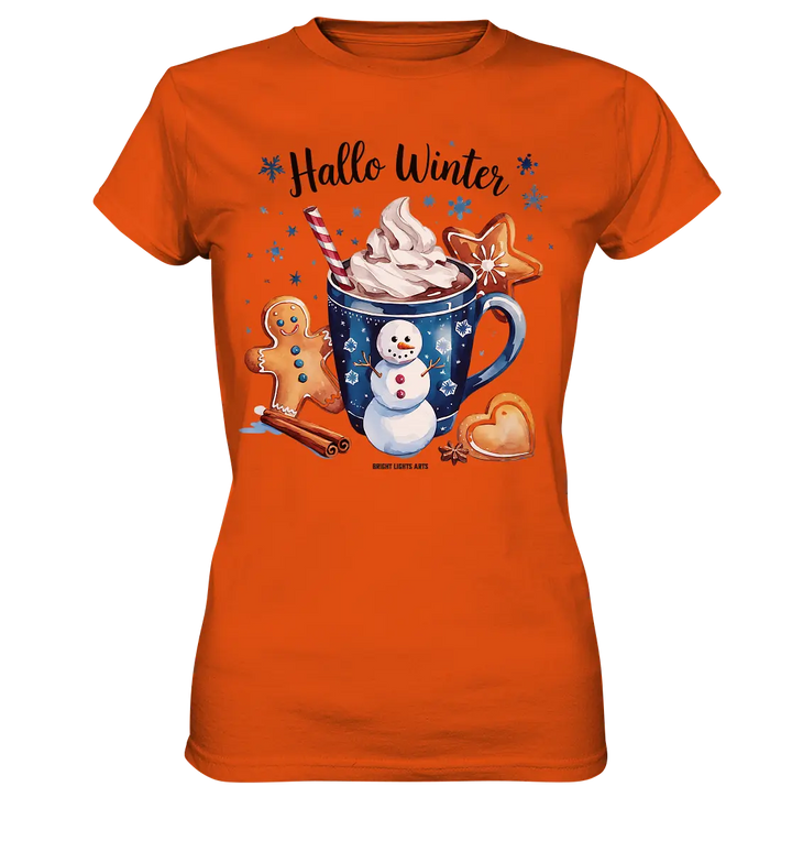 Winterliche Schokoladentasse mit Lebkuchenzauber - Ladies Premium Shirt Bright Lights Arts