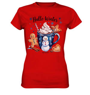 Winterliche Schokoladentasse mit Lebkuchenzauber - Ladies Premium Shirt Bright Lights Arts