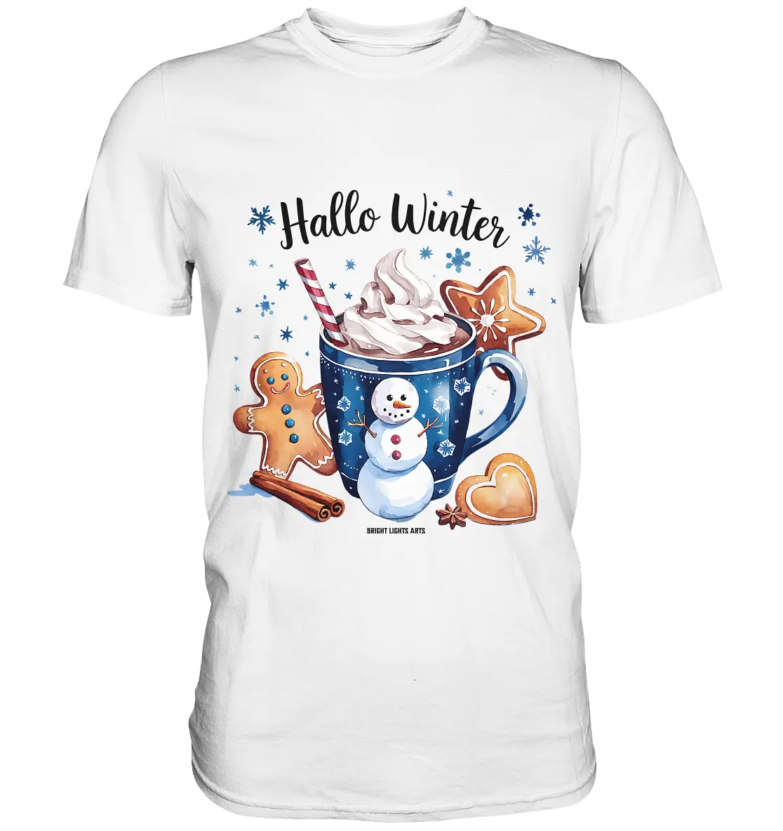 Winterliche Schokoladentasse mit Lebkuchenzauber - Premium Shirt Bright Lights Arts