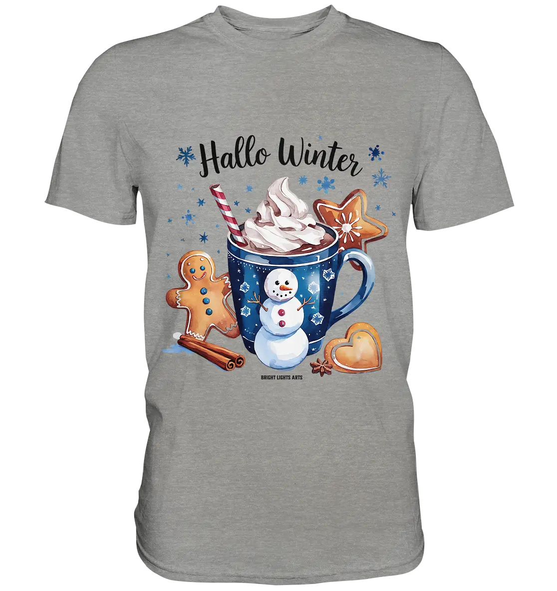 Winterliche Schokoladentasse mit Lebkuchenzauber - Premium Shirt Bright Lights Arts