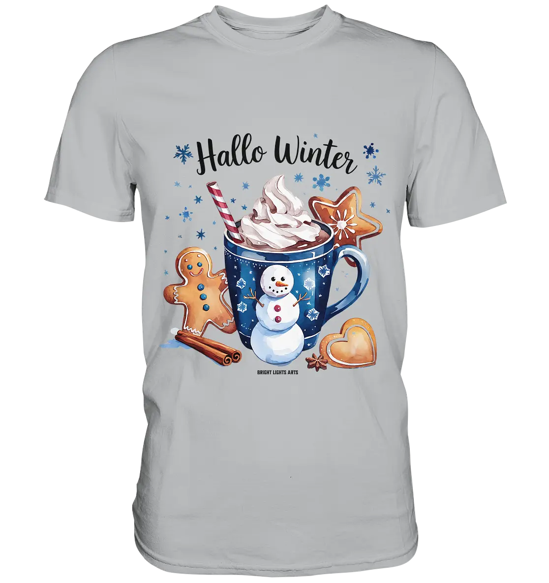 Winterliche Schokoladentasse mit Lebkuchenzauber - Premium Shirt Bright Lights Arts