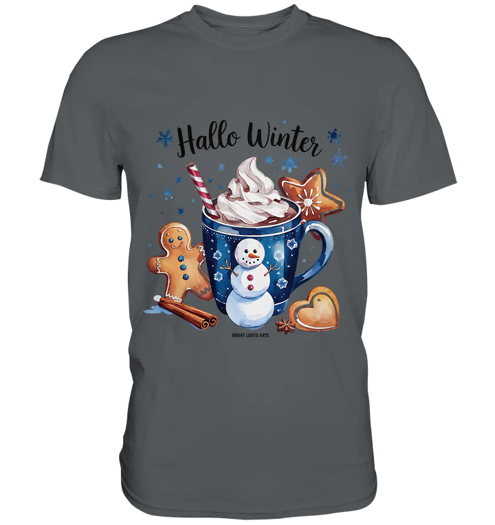Winterliche Schokoladentasse mit Lebkuchenzauber - Premium Shirt Bright Lights Arts