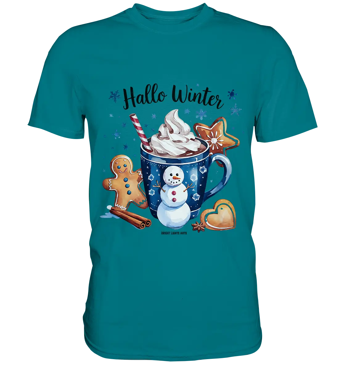 Winterliche Schokoladentasse mit Lebkuchenzauber - Premium Shirt Bright Lights Arts