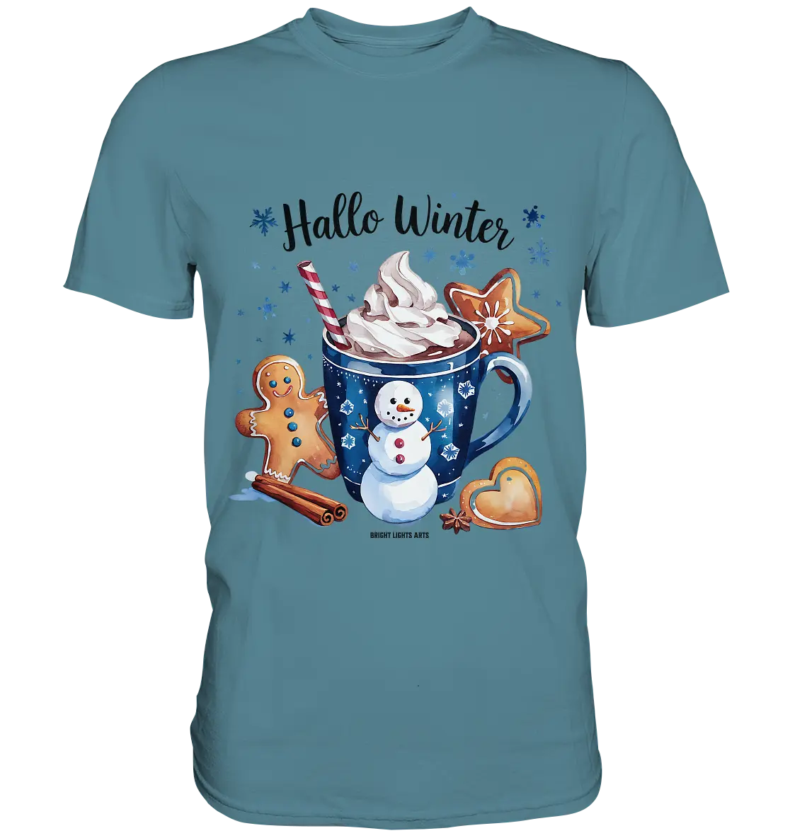 Winterliche Schokoladentasse mit Lebkuchenzauber - Premium Shirt Bright Lights Arts
