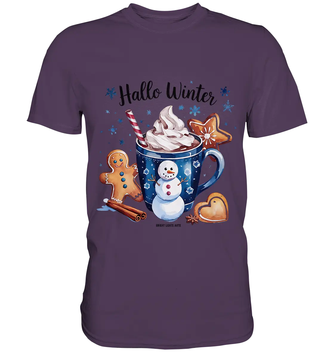 Winterliche Schokoladentasse mit Lebkuchenzauber - Premium Shirt Bright Lights Arts