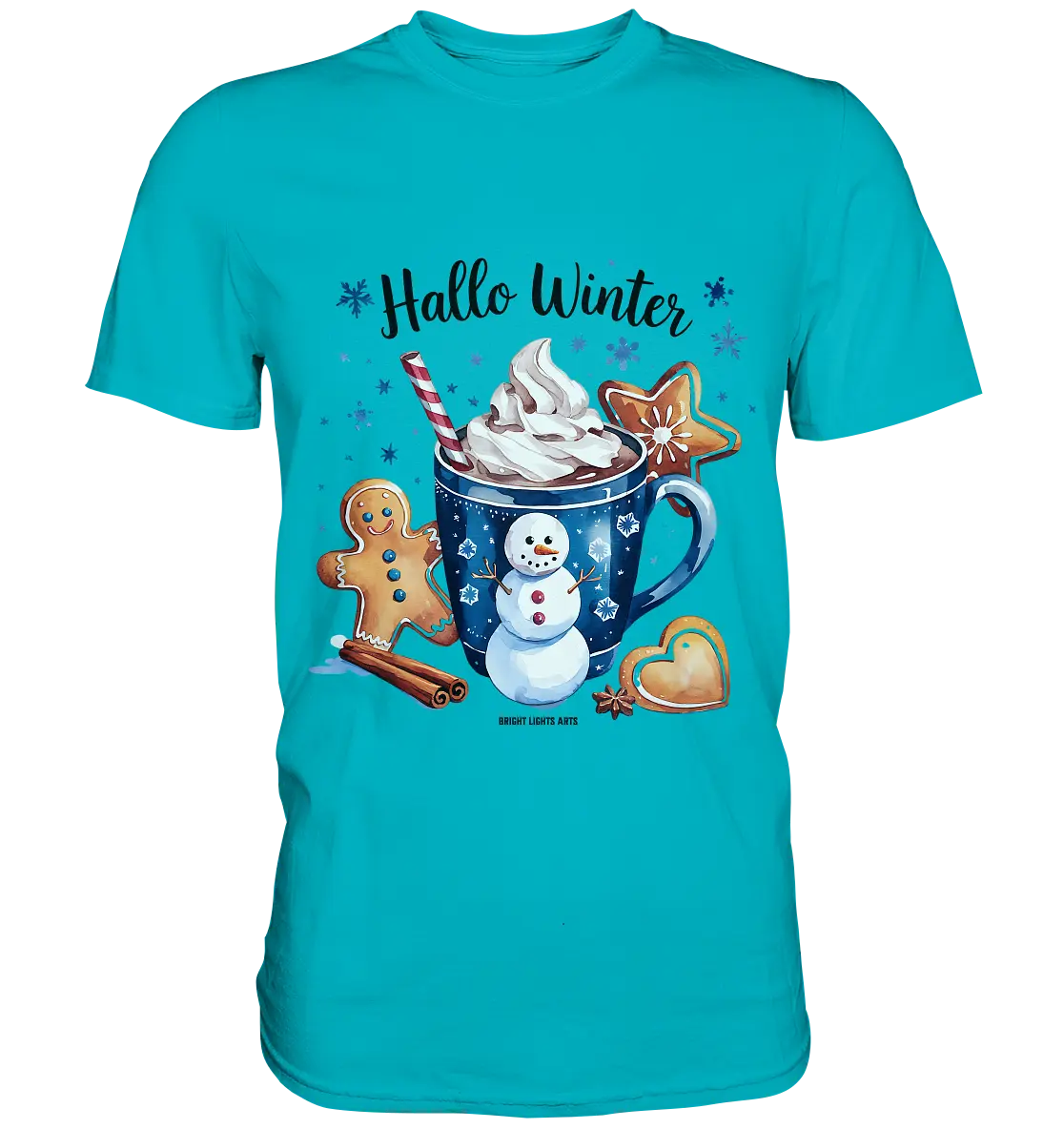 Winterliche Schokoladentasse mit Lebkuchenzauber - Premium Shirt Bright Lights Arts