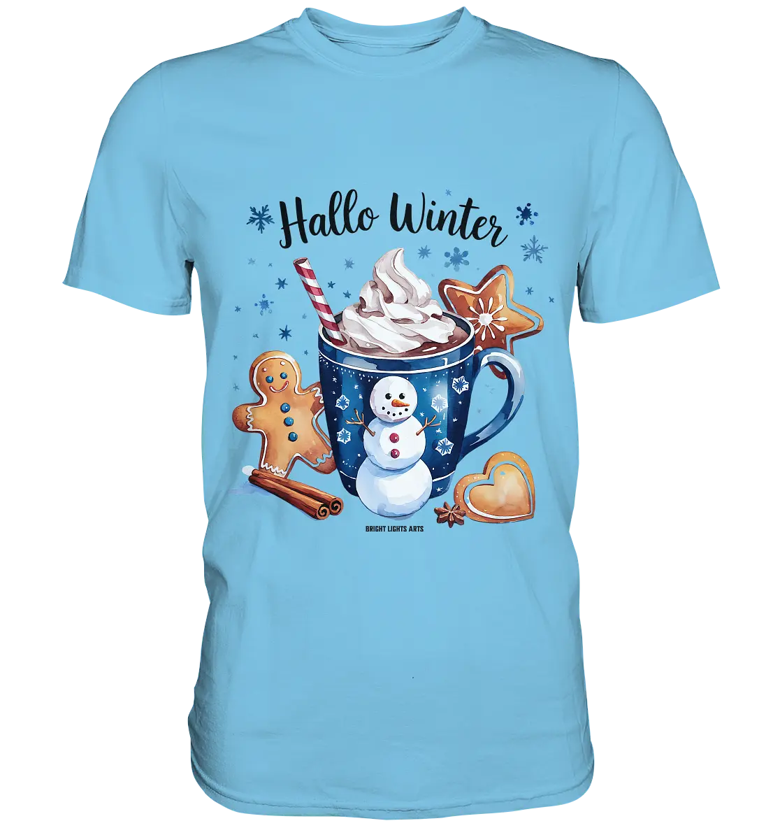 Winterliche Schokoladentasse mit Lebkuchenzauber - Premium Shirt Bright Lights Arts
