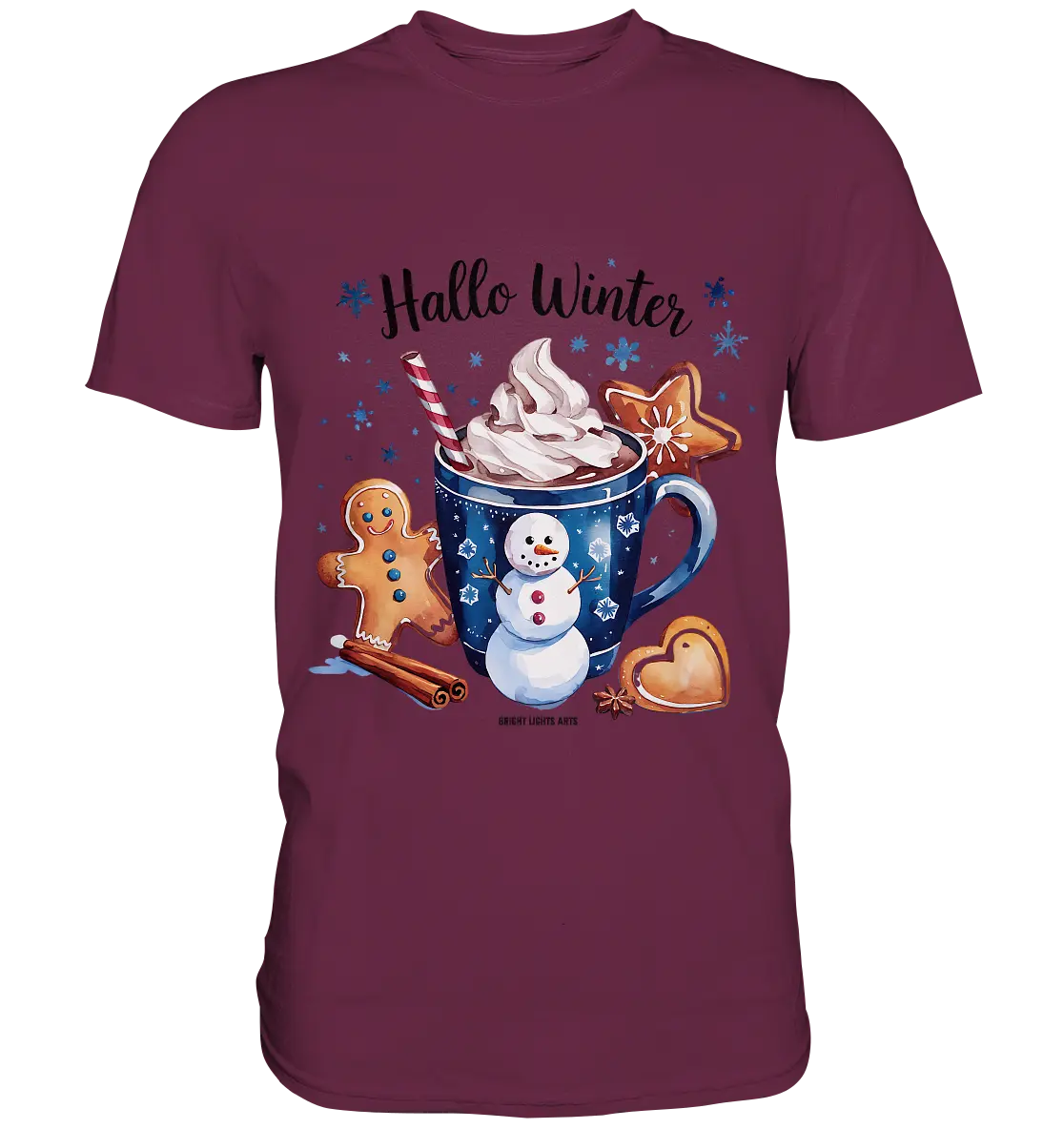 Winterliche Schokoladentasse mit Lebkuchenzauber - Premium Shirt Bright Lights Arts