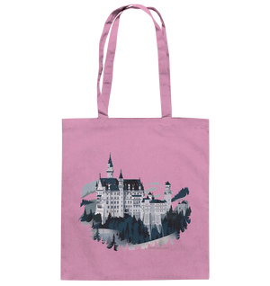 Winterliches Schloss – Majestät in Schnee und Stil - Baumwolltasche Bright Lights Arts