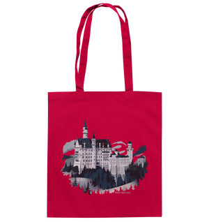 Winterliches Schloss – Majestät in Schnee und Stil - Baumwolltasche Bright Lights Arts