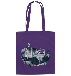 Winterliches Schloss – Majestät in Schnee und Stil - Baumwolltasche Bright Lights Arts