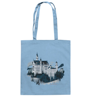 Winterliches Schloss – Majestät in Schnee und Stil - Baumwolltasche Bright Lights Arts