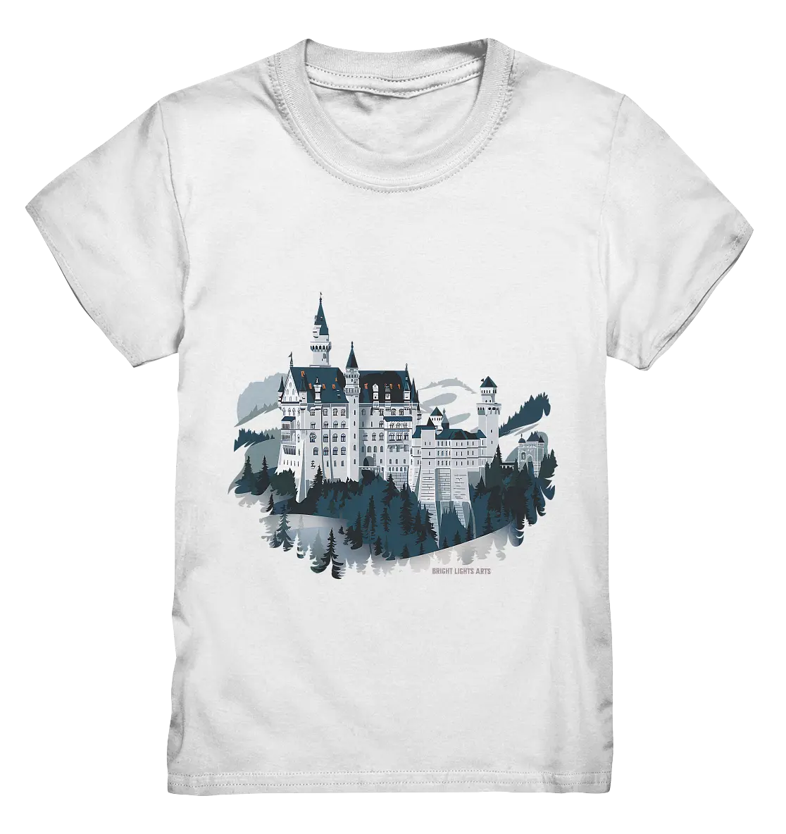 Winterliches Schloss – Majestät in Schnee und Stil - Kids Premium Shirt Bright Lights Arts