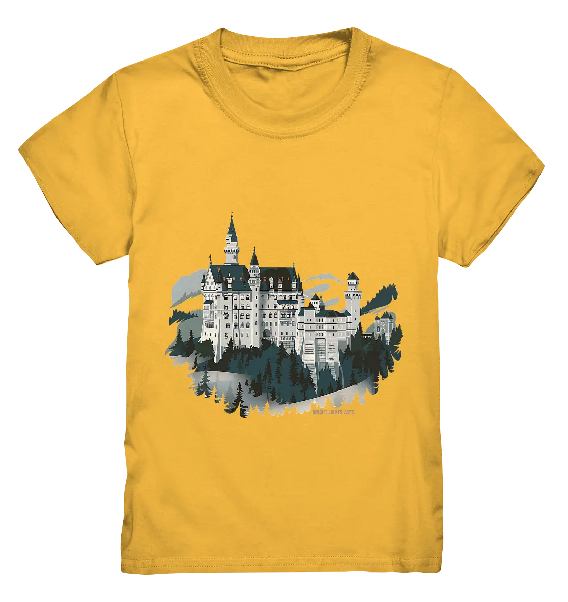 Winterliches Schloss – Majestät in Schnee und Stil - Kids Premium Shirt Bright Lights Arts