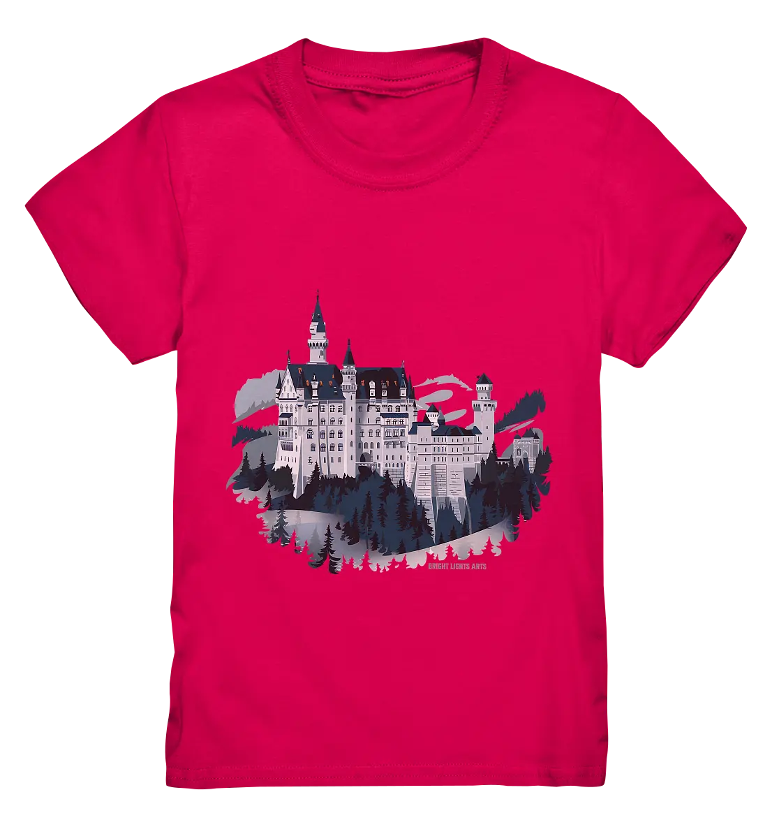 Winterliches Schloss – Majestät in Schnee und Stil - Kids Premium Shirt Bright Lights Arts