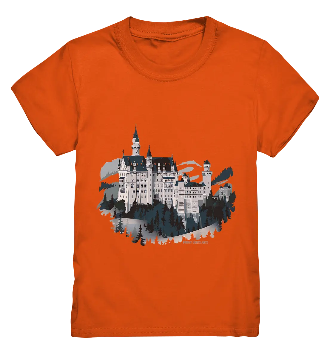Winterliches Schloss – Majestät in Schnee und Stil - Kids Premium Shirt Bright Lights Arts