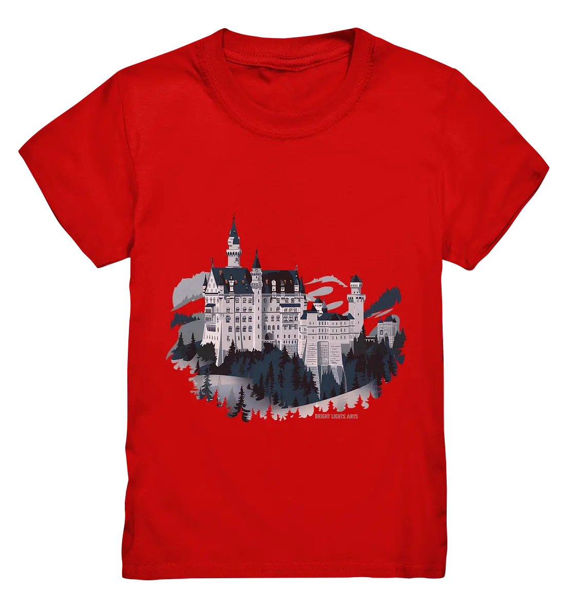Winterliches Schloss – Majestät in Schnee und Stil - Kids Premium Shirt Bright Lights Arts