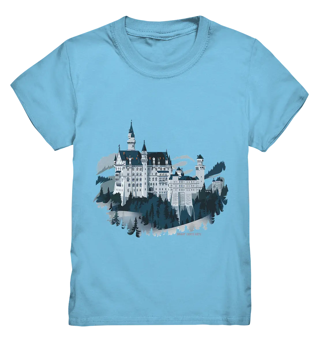 Winterliches Schloss – Majestät in Schnee und Stil - Kids Premium Shirt Bright Lights Arts