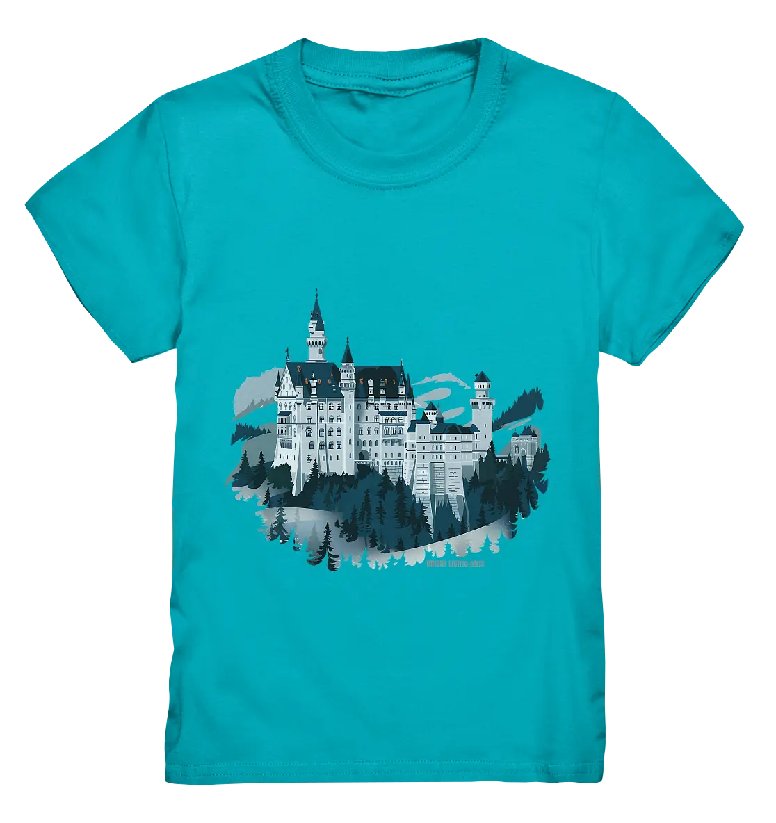 Winterliches Schloss – Majestät in Schnee und Stil - Kids Premium Shirt Bright Lights Arts