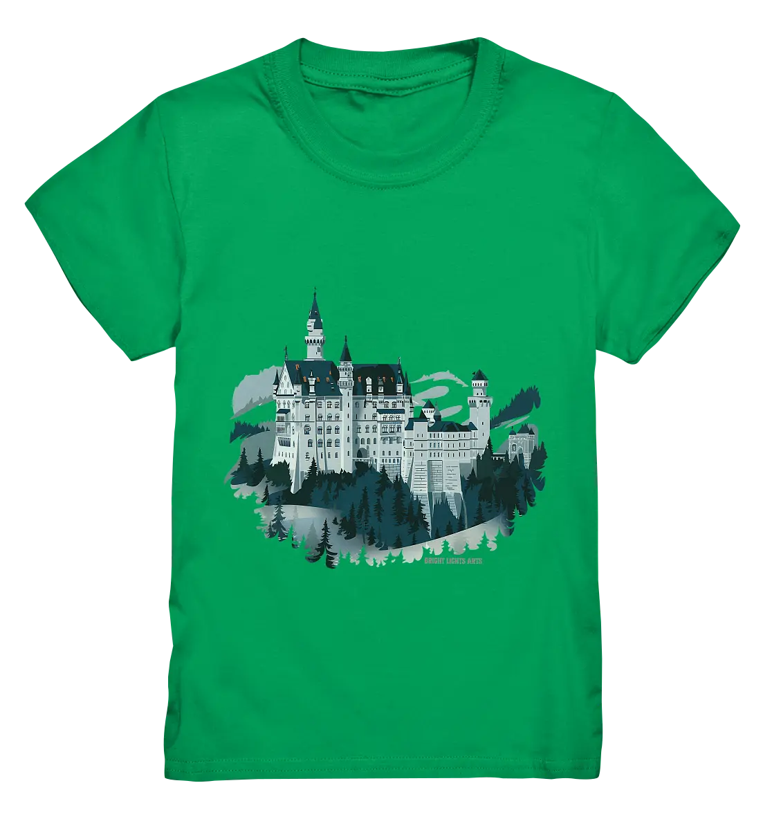 Winterliches Schloss – Majestät in Schnee und Stil - Kids Premium Shirt Bright Lights Arts