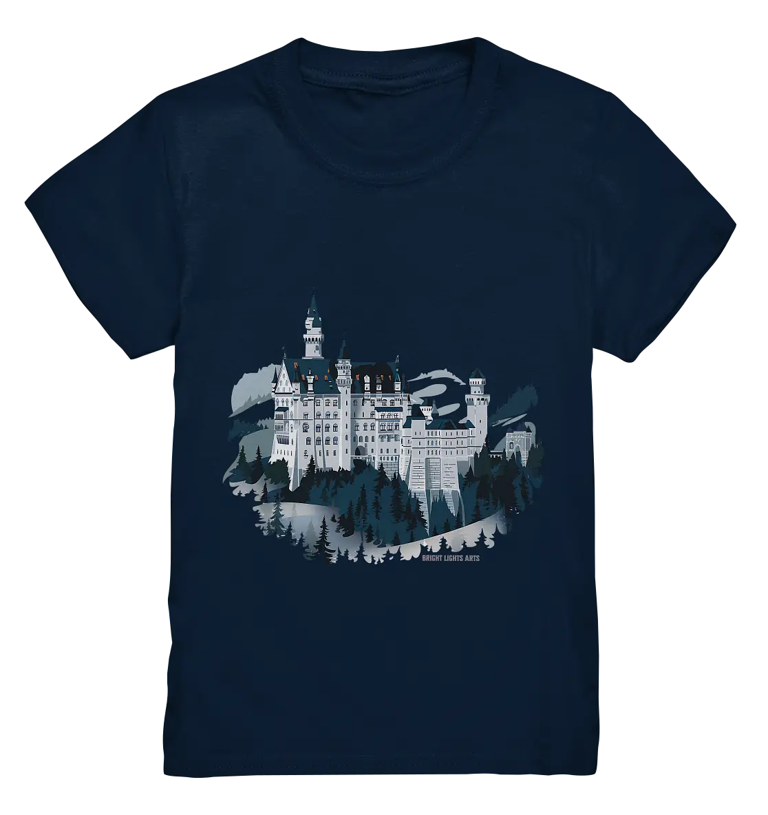 Winterliches Schloss – Majestät in Schnee und Stil - Kids Premium Shirt Bright Lights Arts