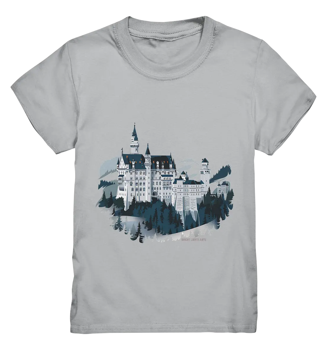 Winterliches Schloss – Majestät in Schnee und Stil - Kids Premium Shirt Bright Lights Arts