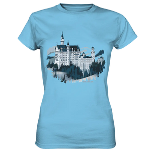 Winterliches Schloss – Majestät in Schnee und Stil - Ladies Premium Shirt Bright Lights Arts