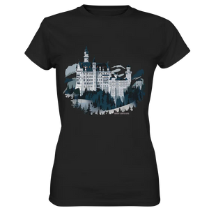 Winterliches Schloss – Majestät in Schnee und Stil - Ladies Premium Shirt Bright Lights Arts