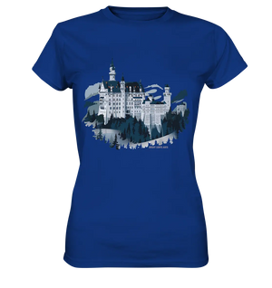 Winterliches Schloss – Majestät in Schnee und Stil - Ladies Premium Shirt Bright Lights Arts