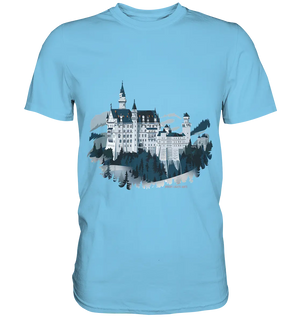 Winterliches Schloss – Majestät in Schnee und Stil - Premium Shirt Bright Lights Arts