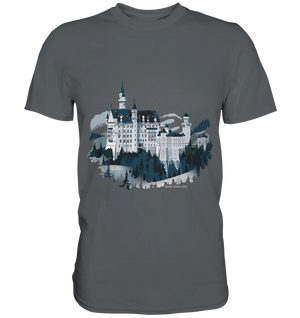Winterliches Schloss – Majestät in Schnee und Stil - Premium Shirt Bright Lights Arts