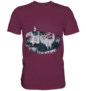 Winterliches Schloss – Majestät in Schnee und Stil - Premium Shirt Bright Lights Arts