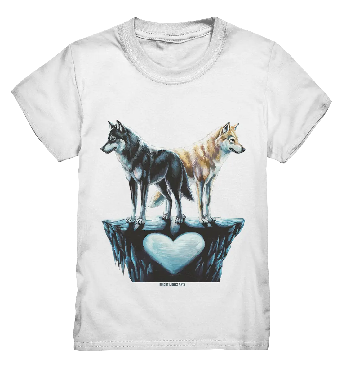 Wolfsfreunde – Yin & Yang - Kids Premium Shirt Bright Lights Arts