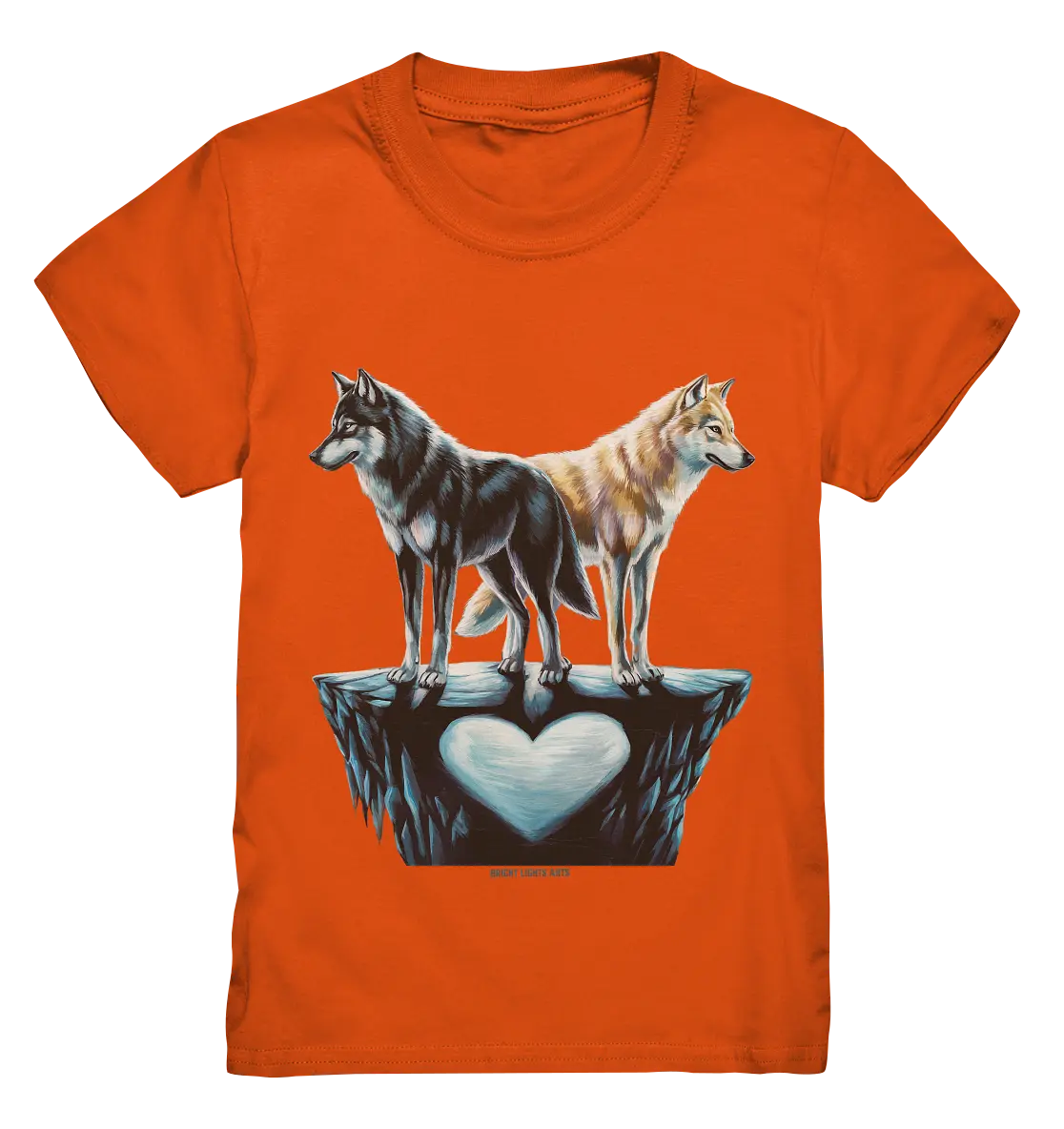 Wolfsfreunde – Yin & Yang - Kids Premium Shirt Bright Lights Arts