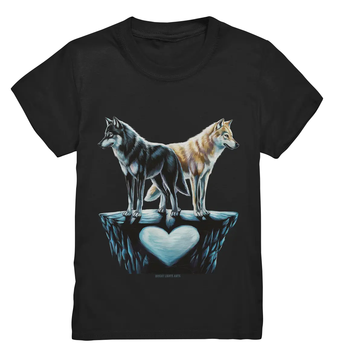 Wolfsfreunde – Yin & Yang - Kids Premium Shirt Bright Lights Arts