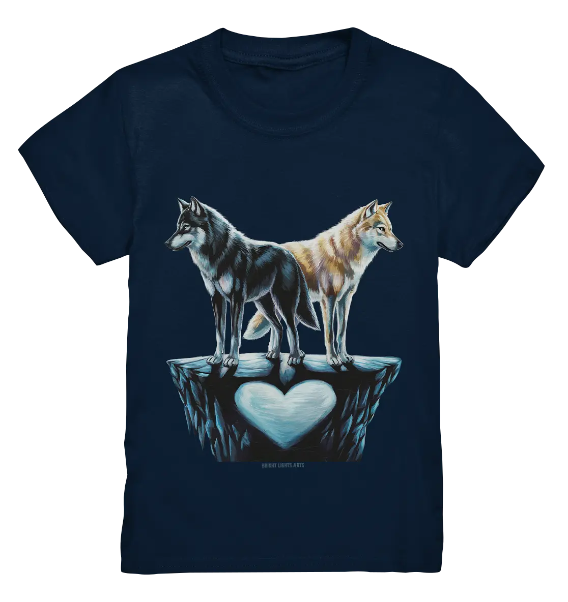 Wolfsfreunde – Yin & Yang - Kids Premium Shirt Bright Lights Arts