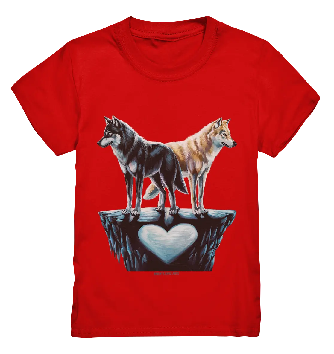 Wolfsfreunde – Yin & Yang - Kids Premium Shirt Bright Lights Arts